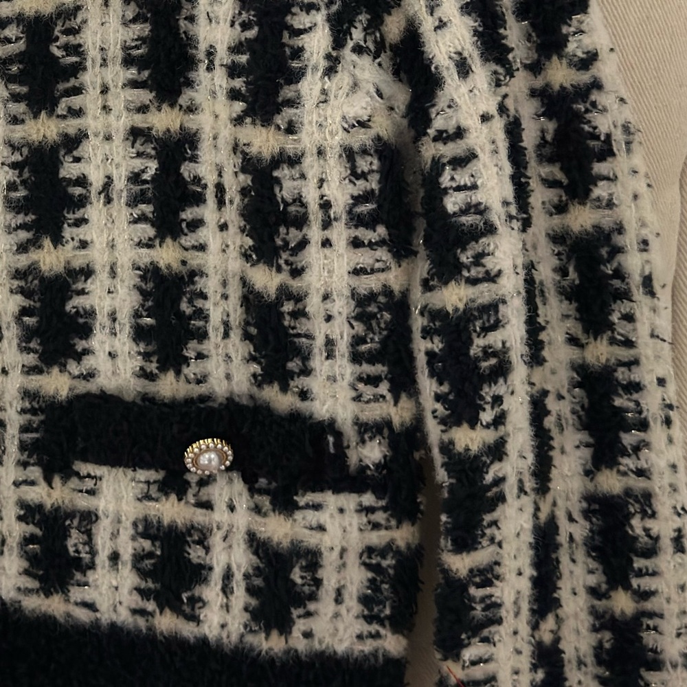 4T Isaac Mizrahi Black and White Knit 4 Piece Chanel Style Soft Tweed Outfit NWT - Picture 13 of 15
